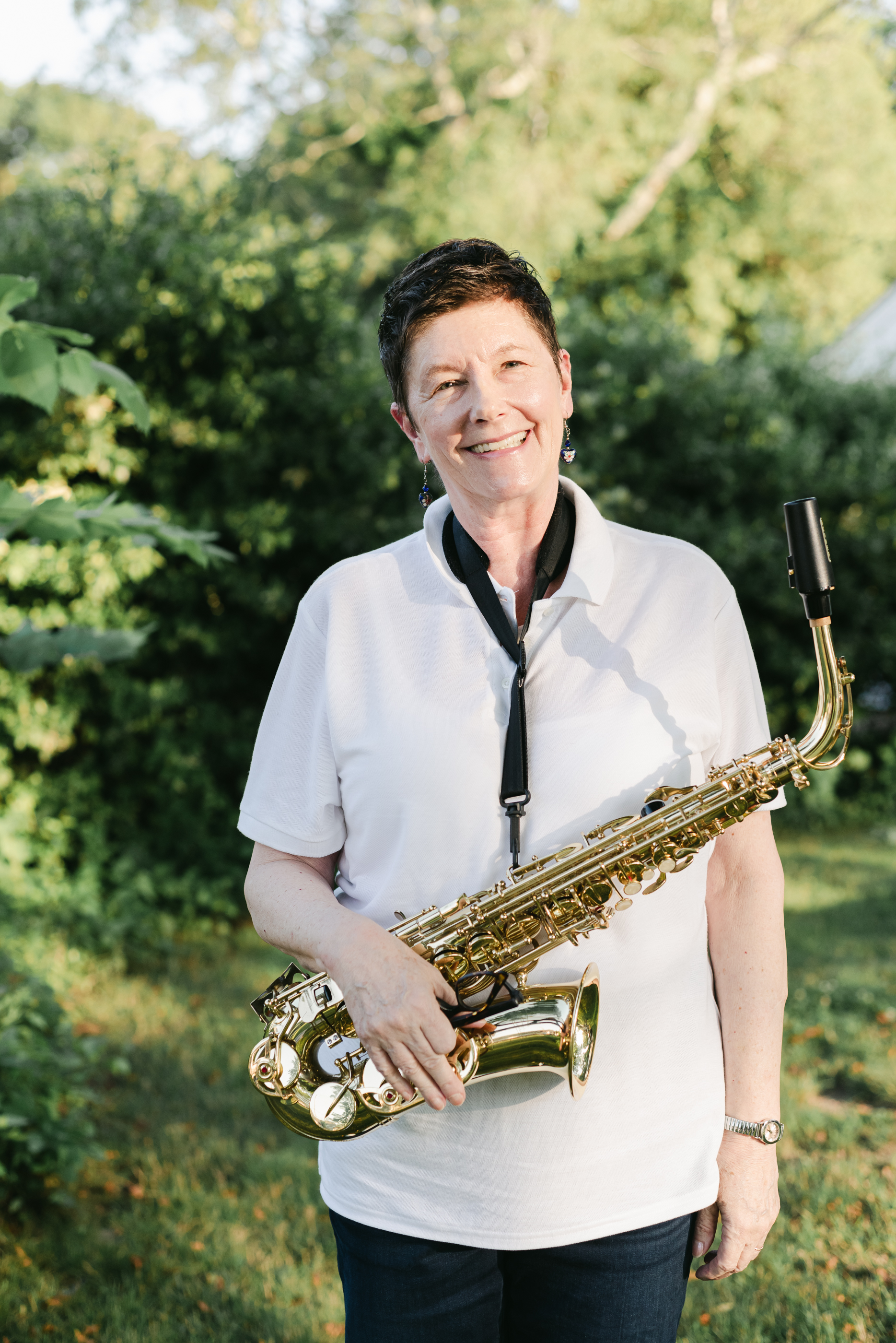 Alto sax player Meg Hunter