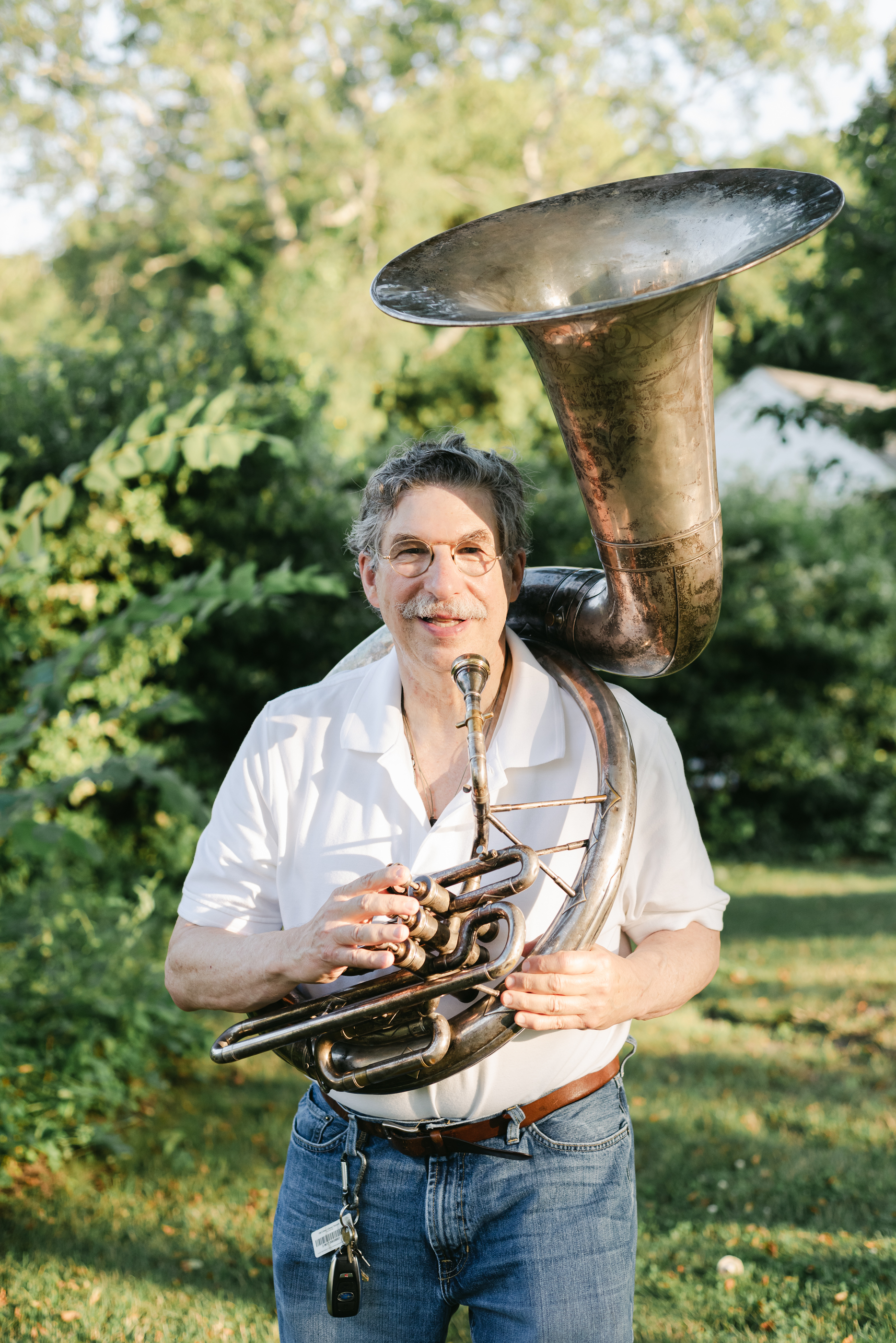 Mr. Fed Fiensod and his "rain catcher" tuba